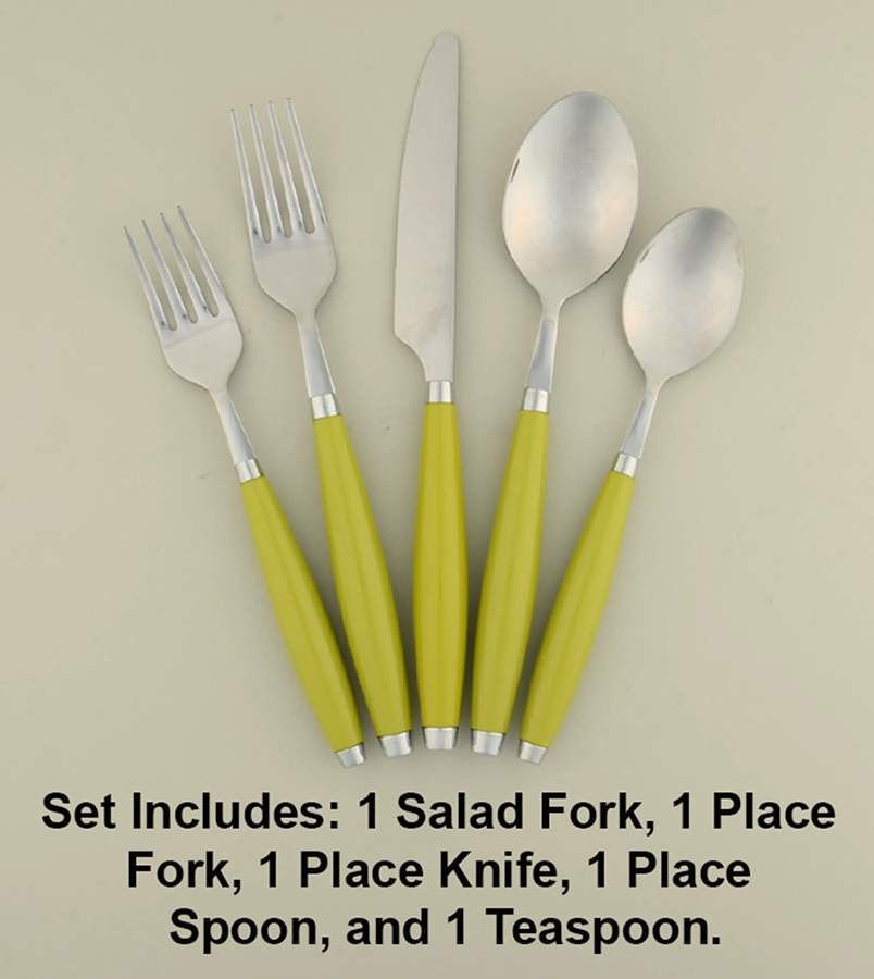 Fiesta Lemongrass (Intro 2009) (5 Pc) Flatware Set by Homer Laughlin -1