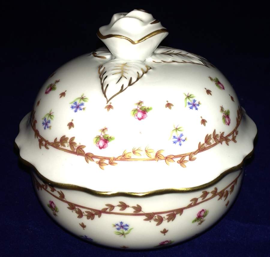 Vieux Sevres 4" Round Box & Lid by Haviland-1