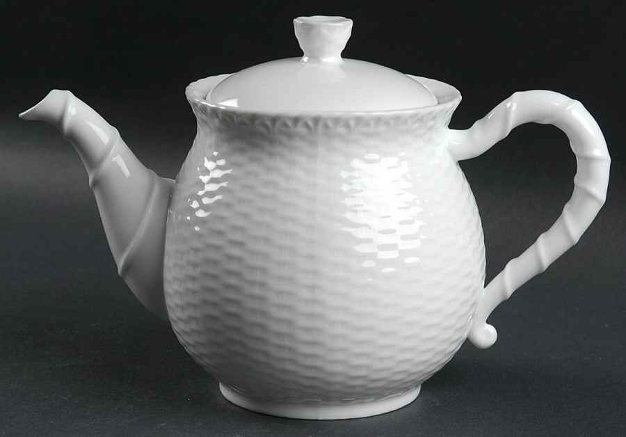 Basket Weave Teapot & Lid by Home Essentials-1