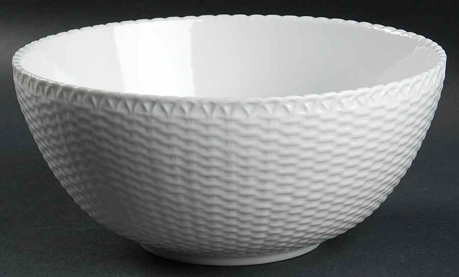 Basket Weave 8" Round Serving Bowl by Home Essentials-1