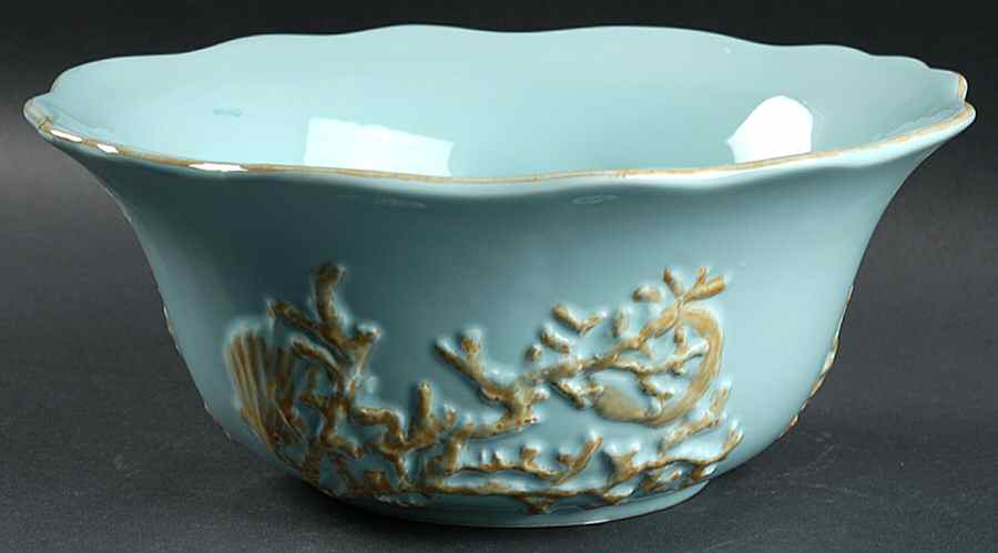 Reef Aqua 9" Round Serving Bowl by Home Essentials-1