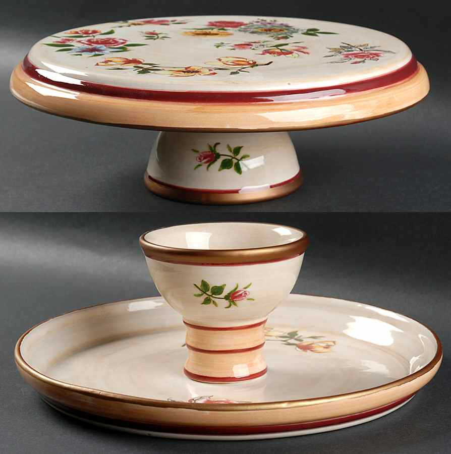 Fantasia 1 Pc Footed Cake Plate/Chip & Dip by Home Essentials-1