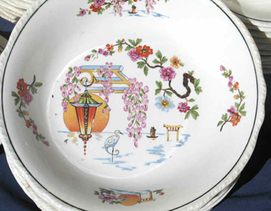 Japanese Garden Coupe Cereal Bowl by Harker-1