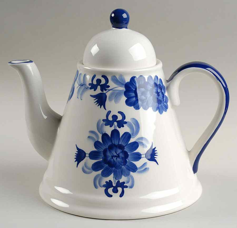 Flower Teapot & Lid by Kent Pottery-1