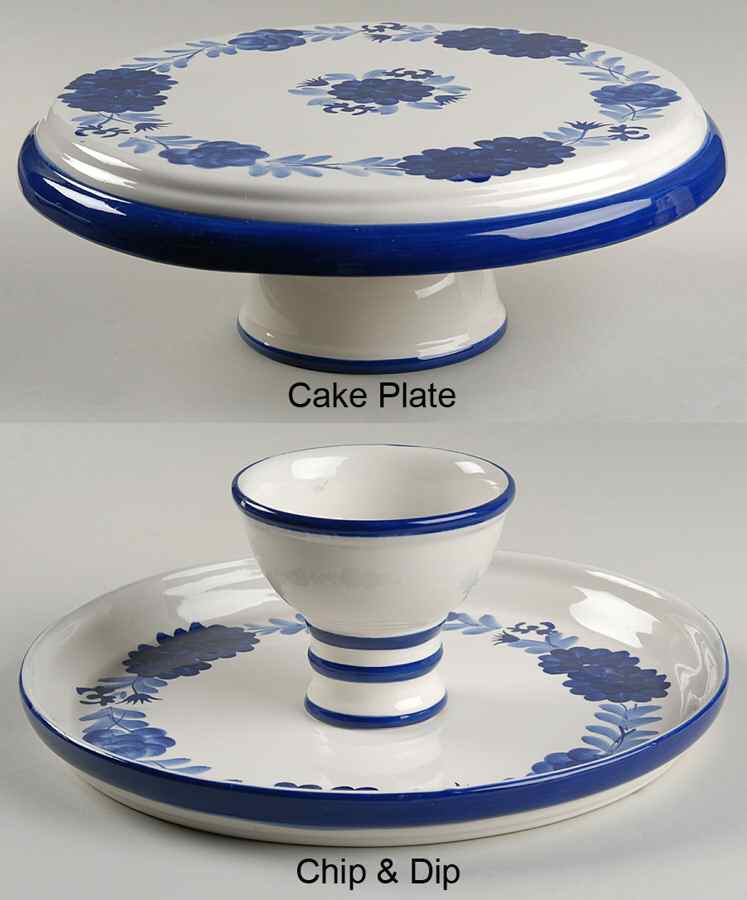 Flower 1 Pc Footed Cake Plate/Chip & Dip by Kent Pottery-1