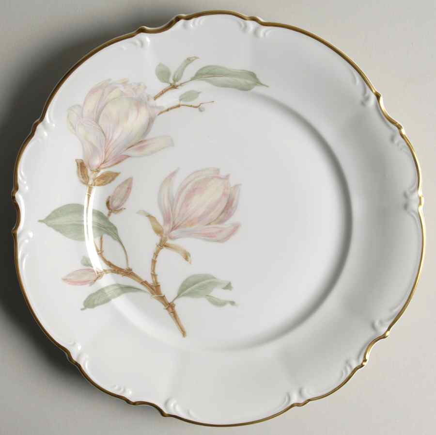 Magnolia (8230, Sylvia, White) Dinner Plate by Hutschenreuther-1