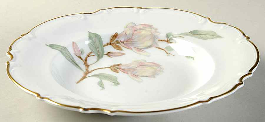 Magnolia (8230, Sylvia, White) Rim Soup Bowl by Hutschenreuther-1