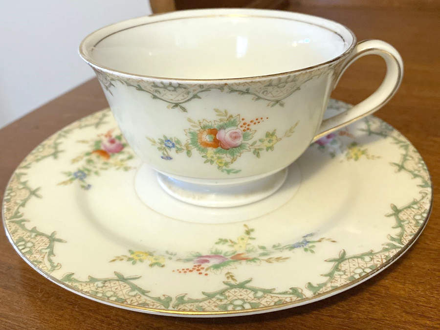 HIR71 Footed Cup & Saucer Set by Hira China-1