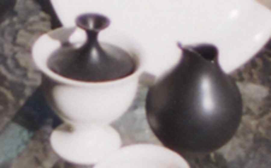 Z Ware White Black Creamer by Hyalyn-1
