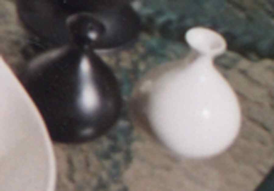 Z Ware White Black Salt & Pepper Set by Hyalyn-1