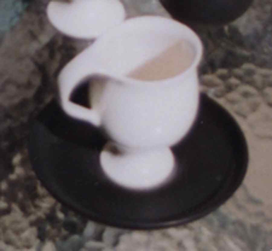 Z Ware White Black Footed Cup & Saucer Set by Hyalyn-1
