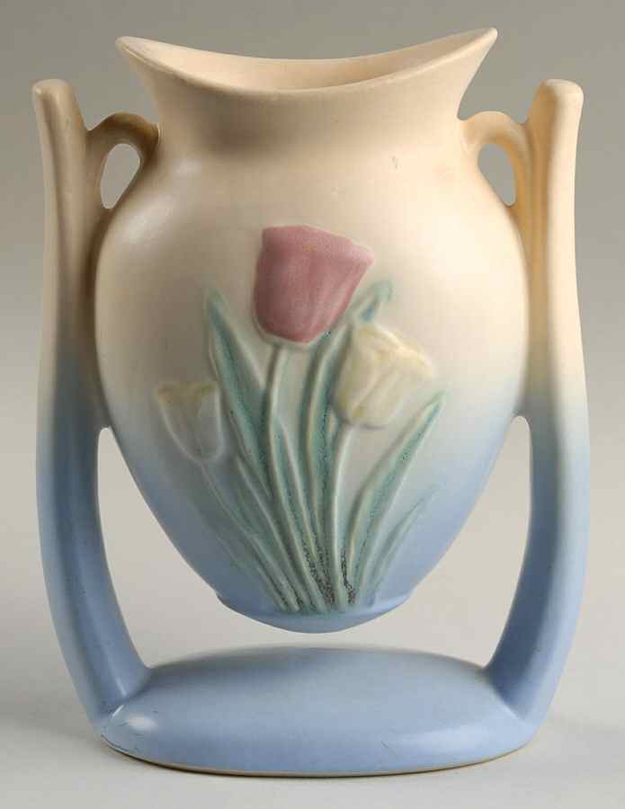 Tulip Yellow Blue 7" Suspended Vase by Hull-1