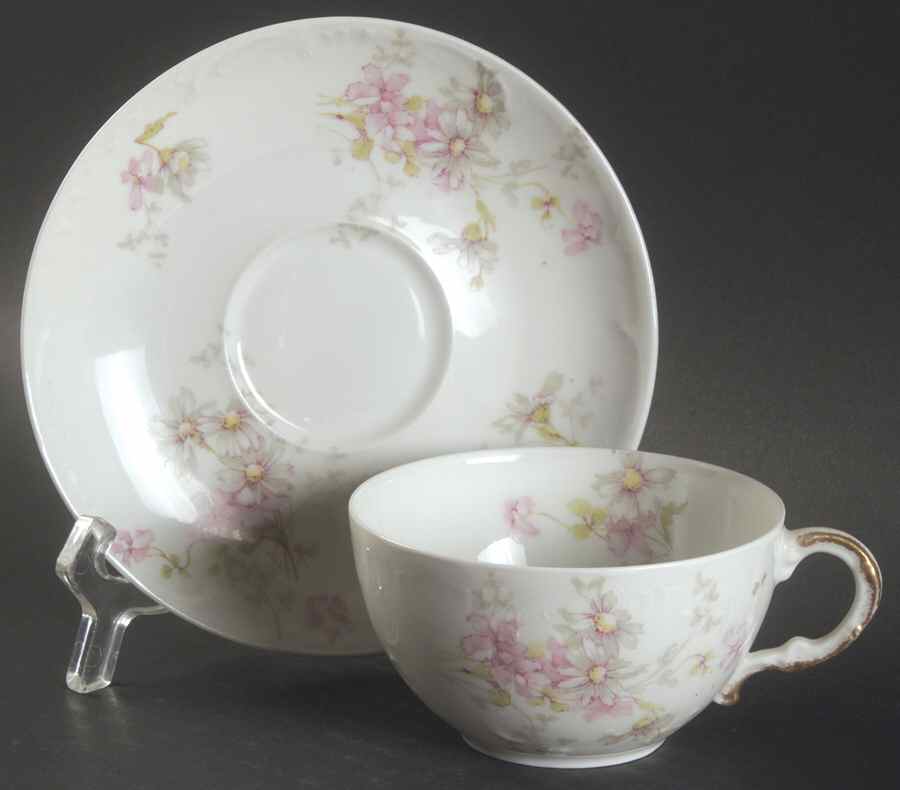 Schleiger 331-12 Flat Cup & Saucer Set by Haviland-1