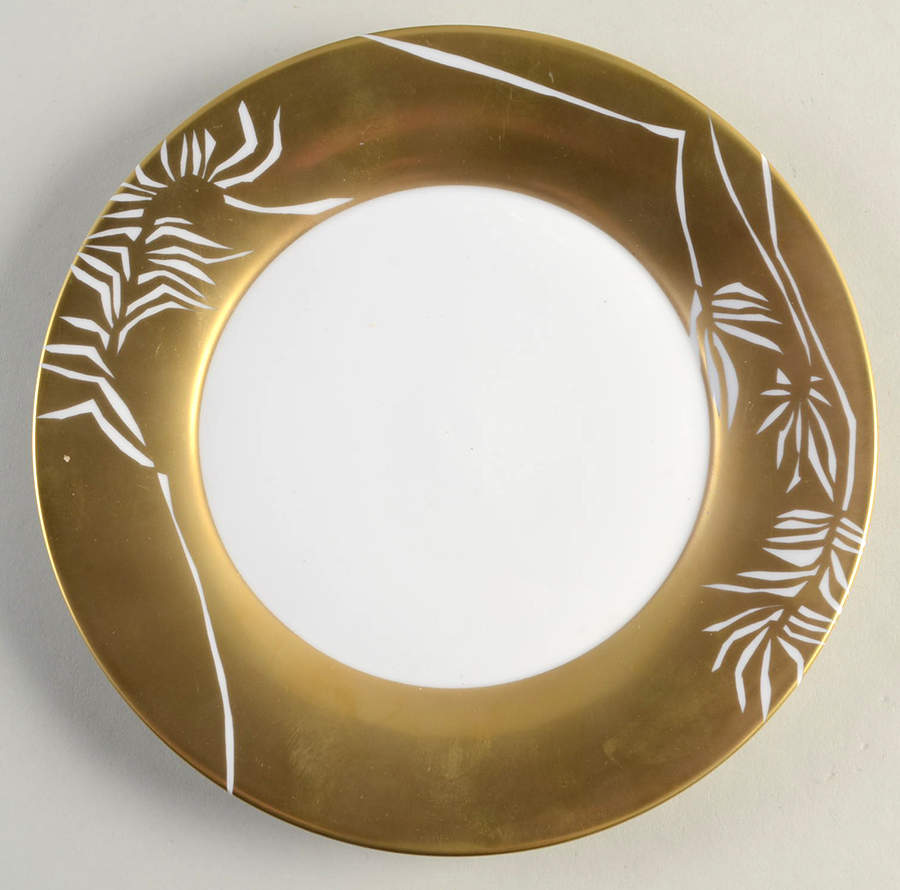 Outline Gold Salad/Dessert Plate by Hering Berlin-1