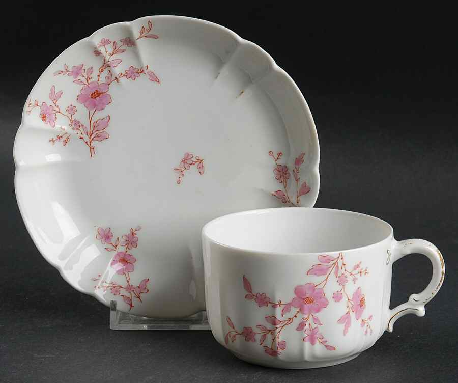 Schleiger 1156-7 Flat Cup & Saucer Set by Haviland-1
