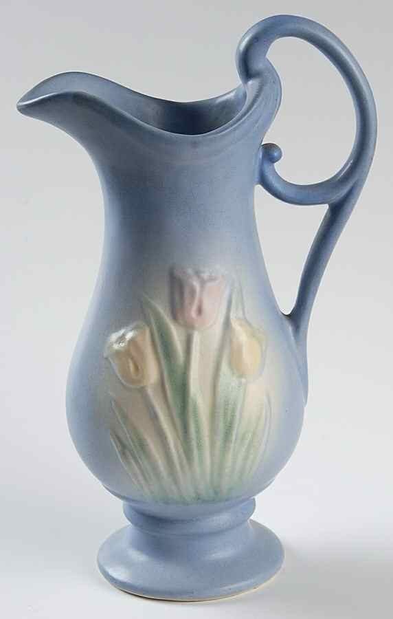Tulip Blue 8" Ewer by Hull-1