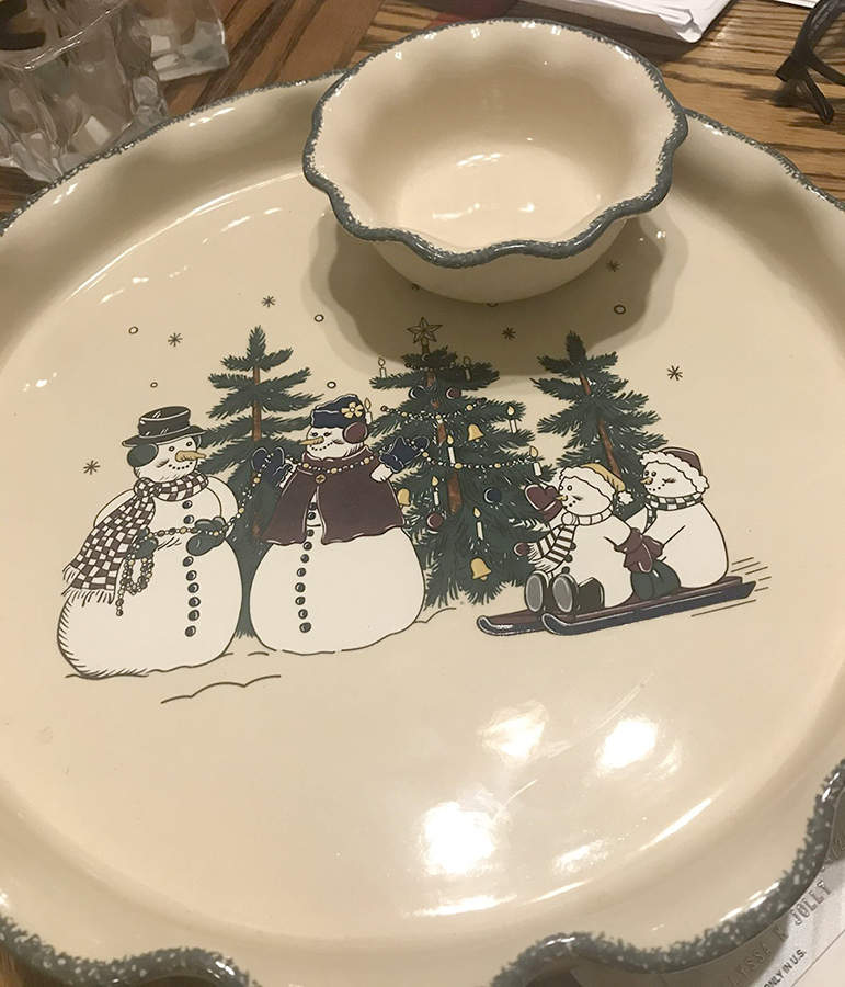 Snowman (2 Piece) Chip & Dip Set by Home & Garden Party-1