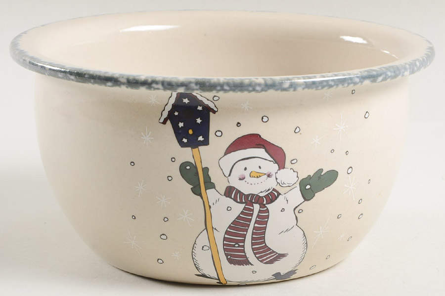 Snowman Soup/Cereal Bowl by Home & Garden Party-1