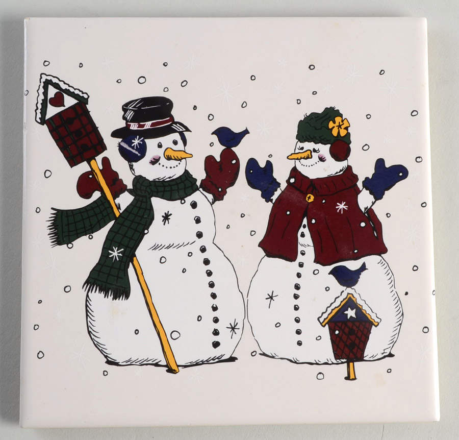 Snowman Tea Tile by Home & Garden Party-1