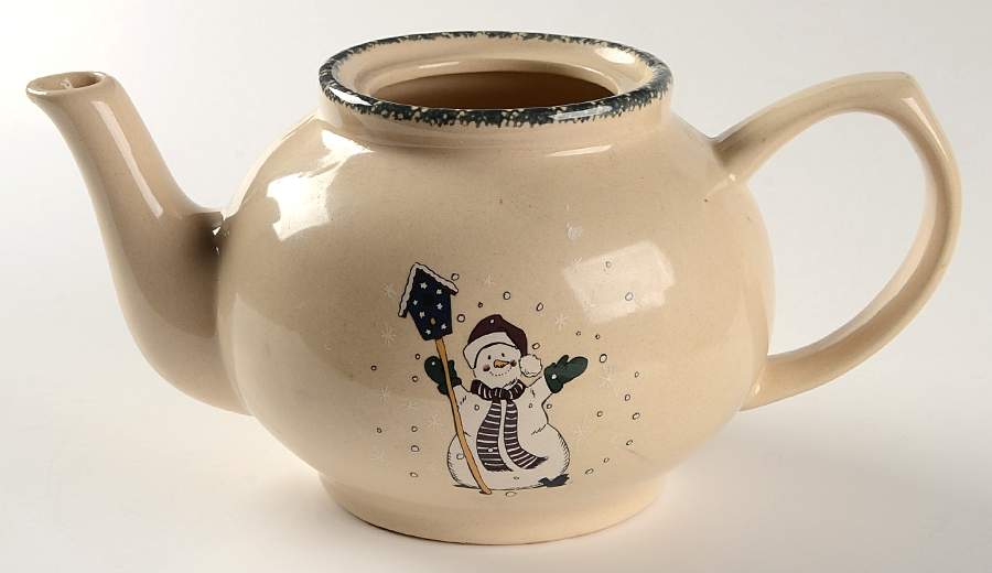 Snowman Teapot No Lid by Home & Garden Party-1