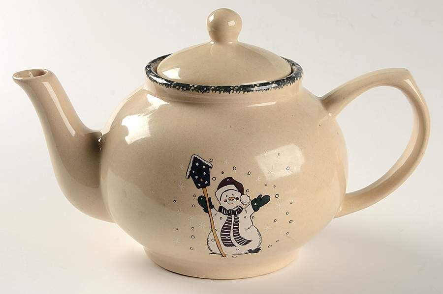 Snowman Teapot & Lid by Home & Garden Party-1