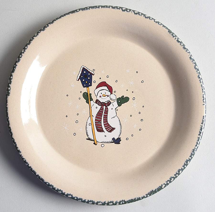 Snowman Salad Plate by Home & Garden Party-1