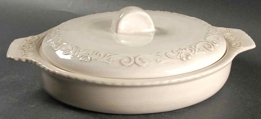 Valencia 1.50 Quart Round Covered Casserole w/Metal Stand by Home Essentials-1
