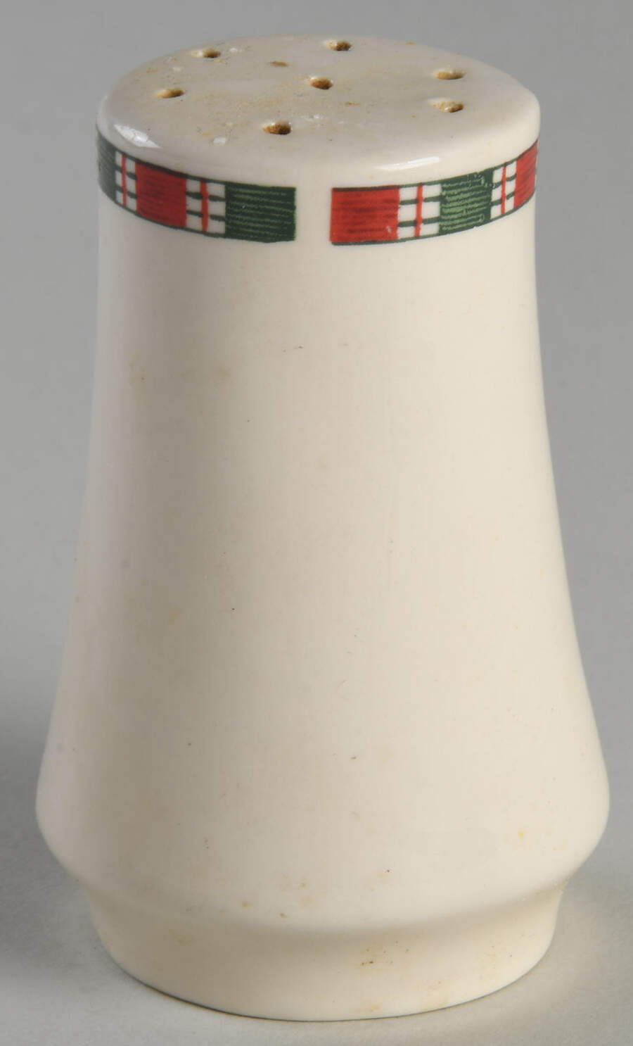 Tartan Ribbon (Cream Background, Gold Trim) Pepper Shaker by Home Essentials-1
