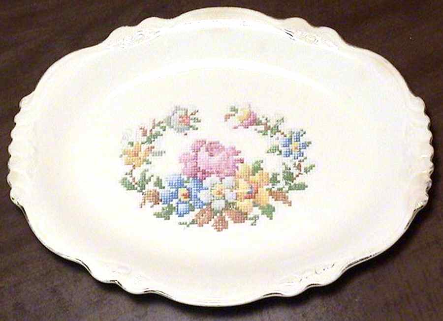 HLC3808 12" Oval Serving Platter by Homer Laughlin -1