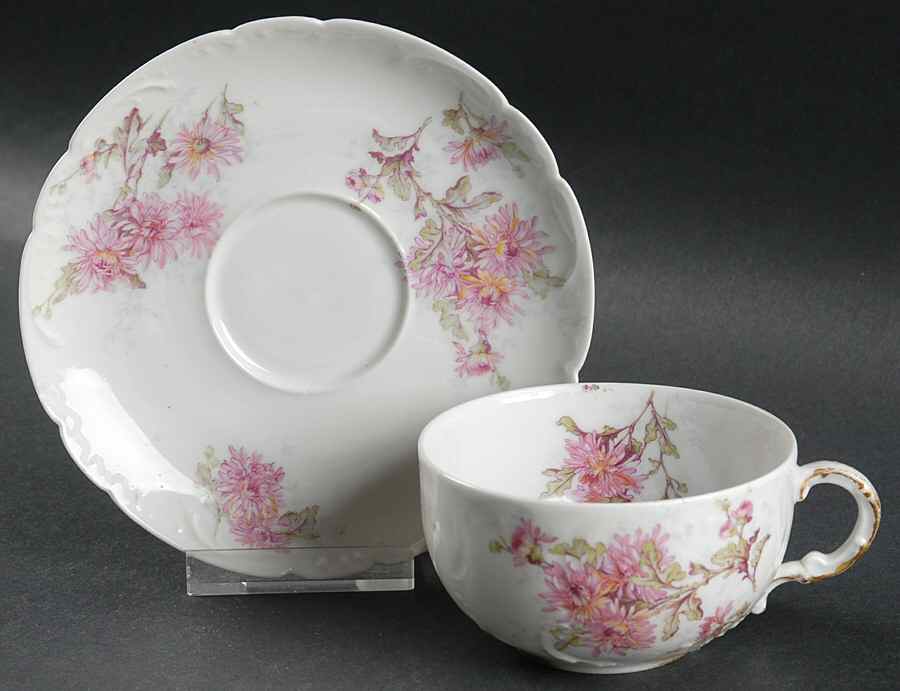 H3967 Flat Cup & Saucer Set by Haviland-1