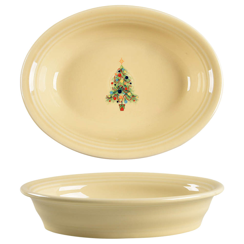 Fiesta Christmas Tree 10" Oval Vegetable Bowl by Fiesta Tableware Company-1