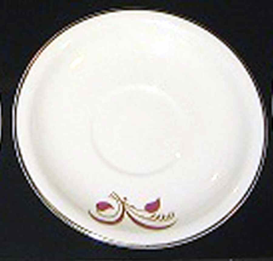 Slender Leaf (No Color Band) Saucer by Harker-1