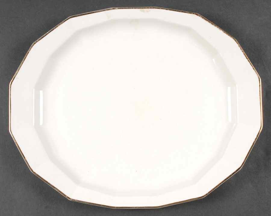 Heritance (Gold Trim) 13" Oval Serving Platter by Harker-1