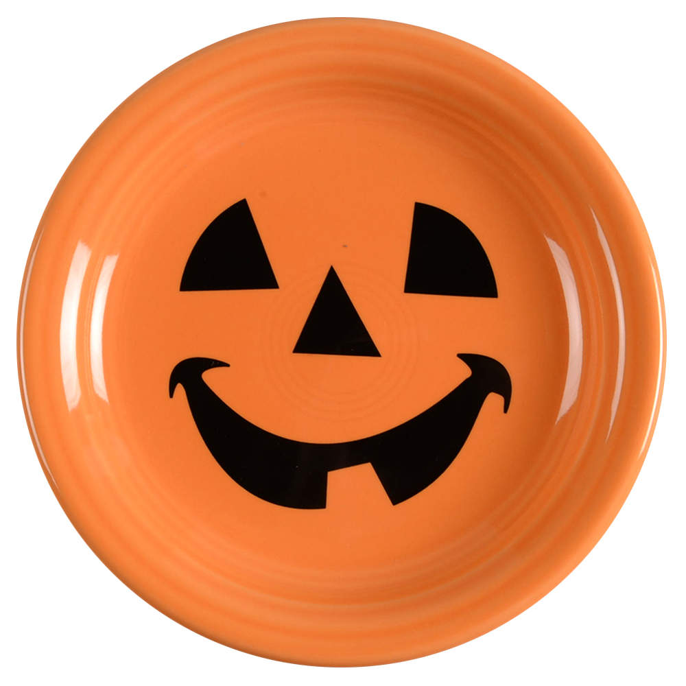 Fiesta Happy Pumpkin (Tangerine) Appetizer Plate by Homer Laughlin -1