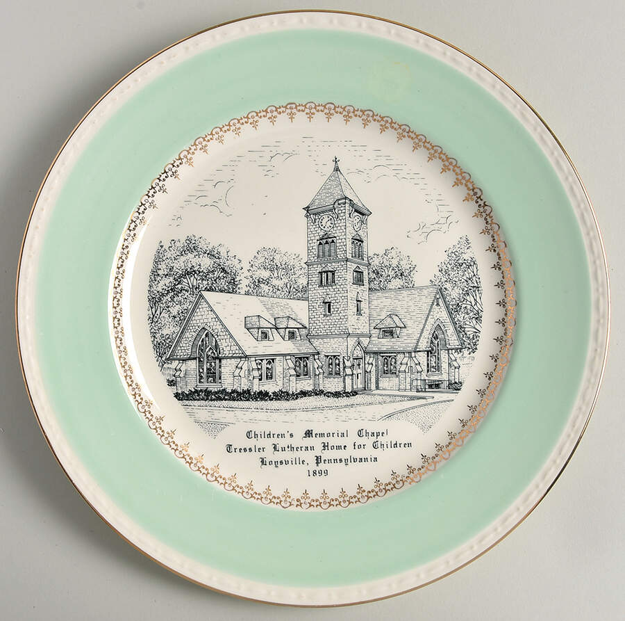 Church Plates (Various Shapes) Dinner Plate by Homer Laughlin -1