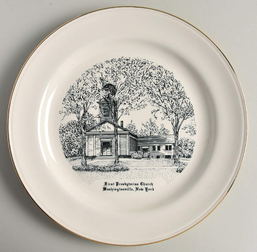 Church Plates (Various Shapes) Dinner Plate by Homer Laughlin -1
