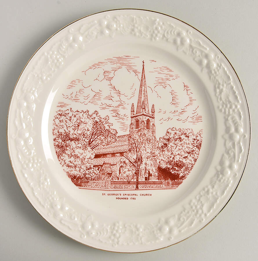 Church Plates (Various Shapes) Dinner Plate by Homer Laughlin -1