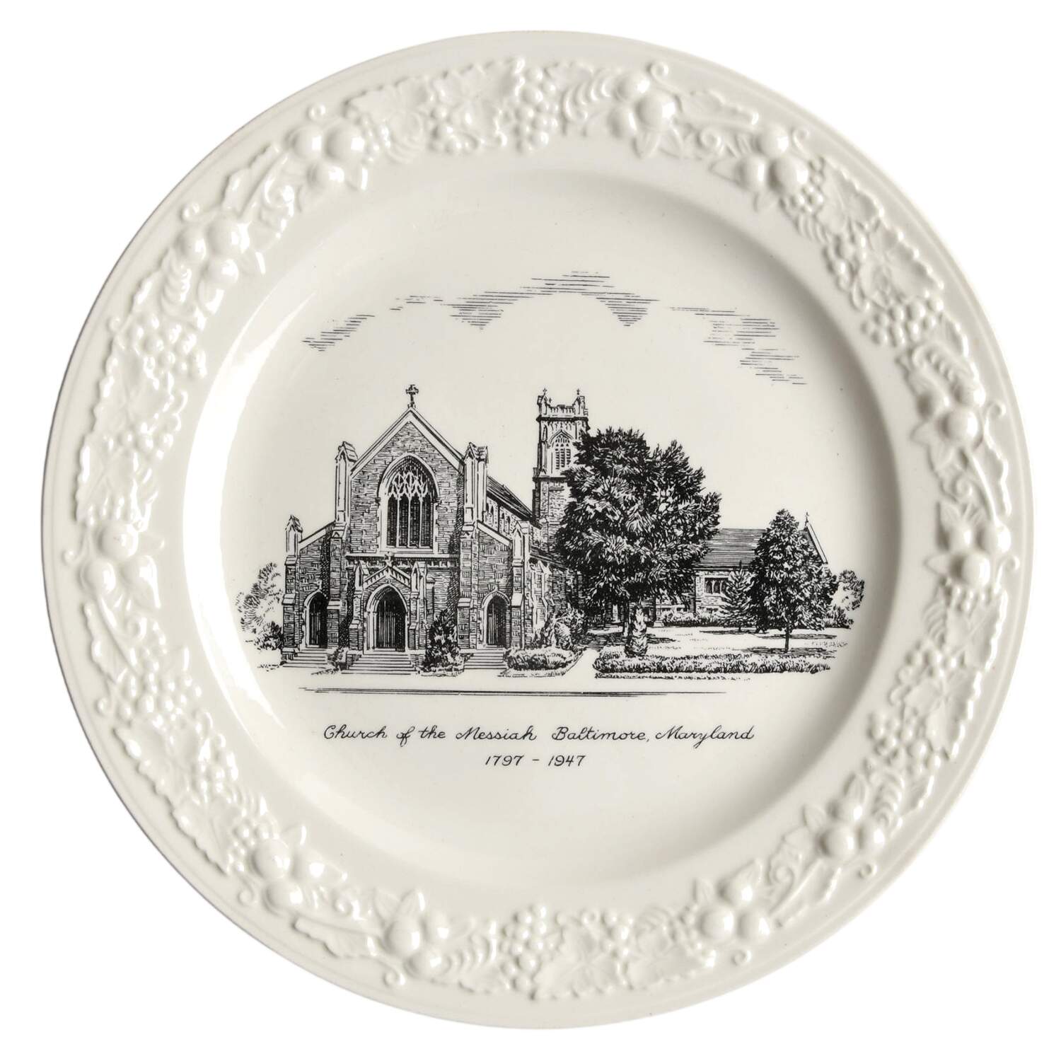 Church Plates (Various Shapes) Dinner Plate by Homer Laughlin -1