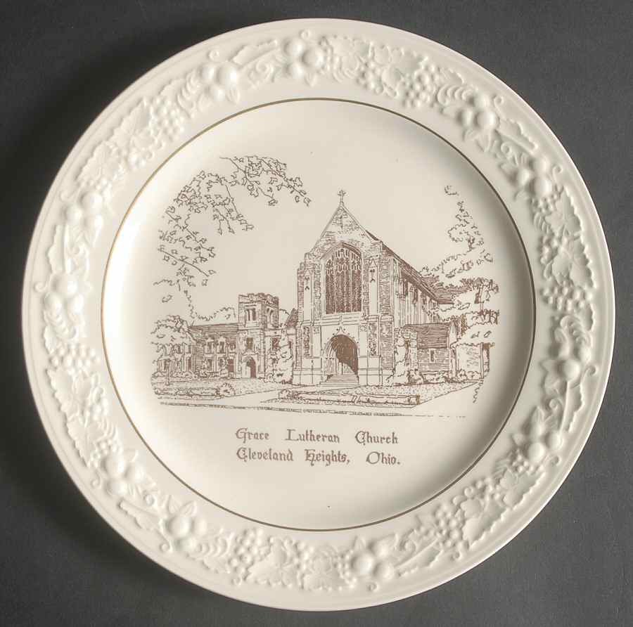 Church Plates (Various Shapes) Dinner Plate by Homer Laughlin -1