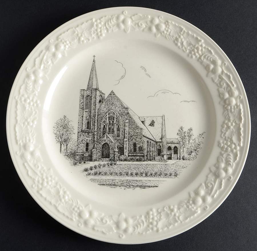 Church Plates (Various Shapes) Dinner Plate by Homer Laughlin -1