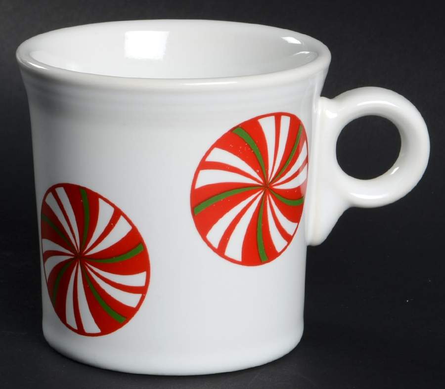 Fiesta Peppermint Red, Green and White Mug by Homer Laughlin -1