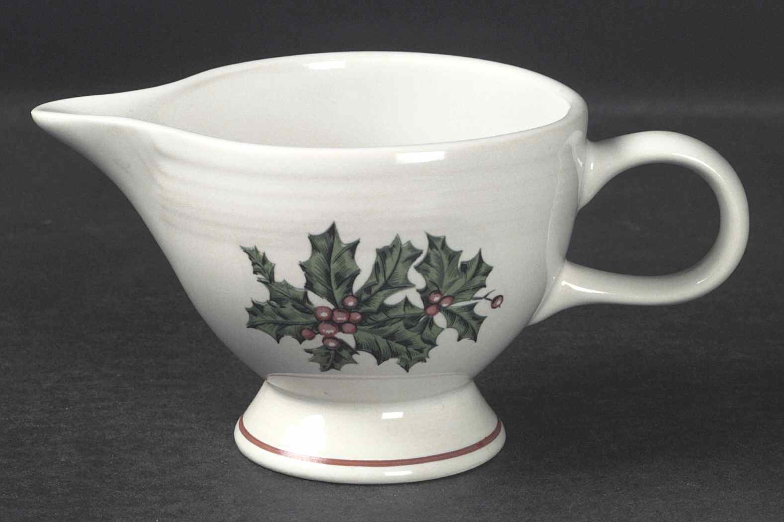 Holiday Fiesta (No Ribbon) Footed Creamer by Homer Laughlin -1
