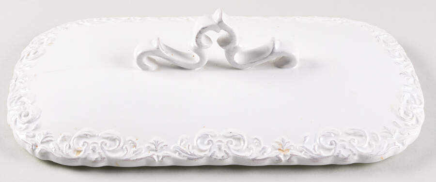 Madison Collection Antique White Lid for Rectangular Vegetable by Home Essentials-1