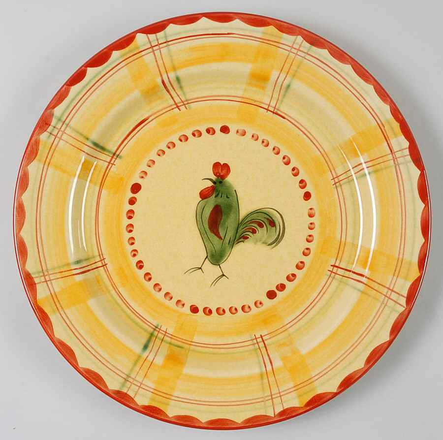 Rooster Dinner Plate by Euro Ceramica-1