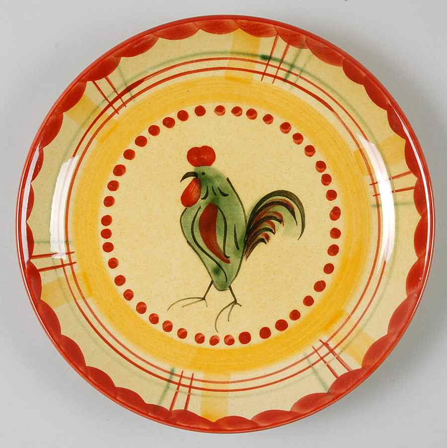 Rooster Salad Plate by Euro Ceramica-1