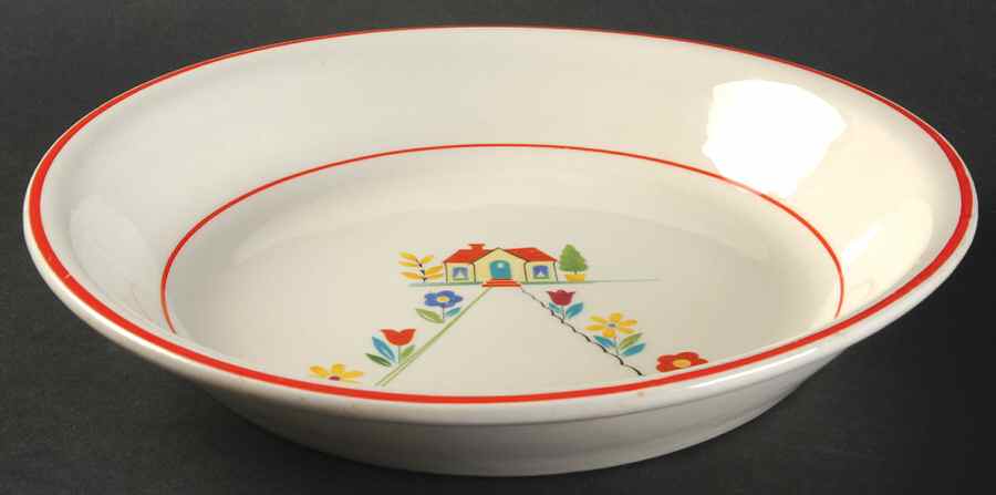 Honeymoon Cottage 8'' Pie Baking Plate by Harker-1