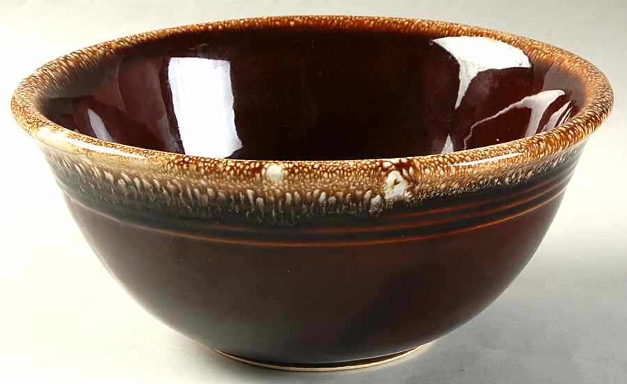 Brown Ring 8" Mixing Bowl by Hull-1