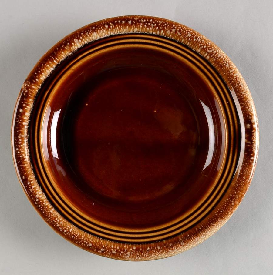 Brown Ring Salad Plate by Hull-1