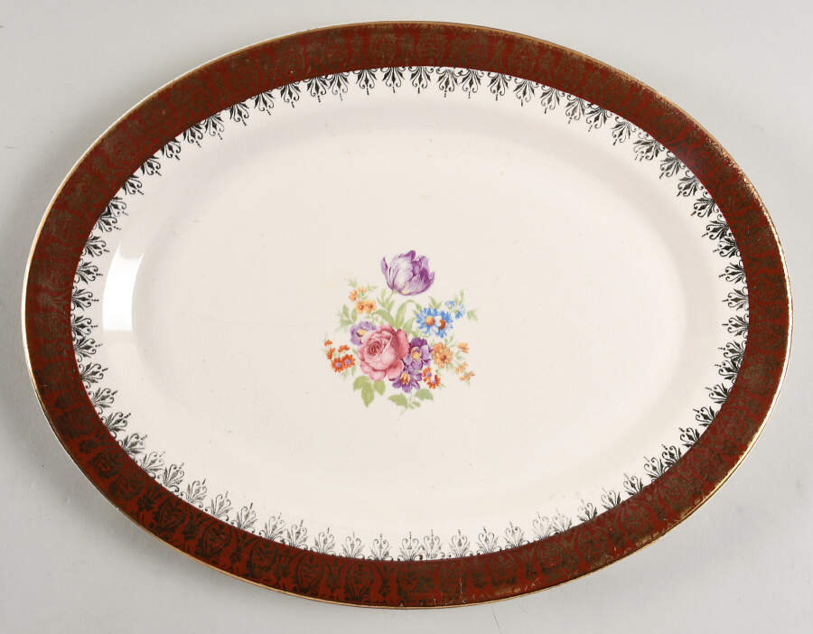 HLC3835 13" Oval Serving Platter by Homer Laughlin -1