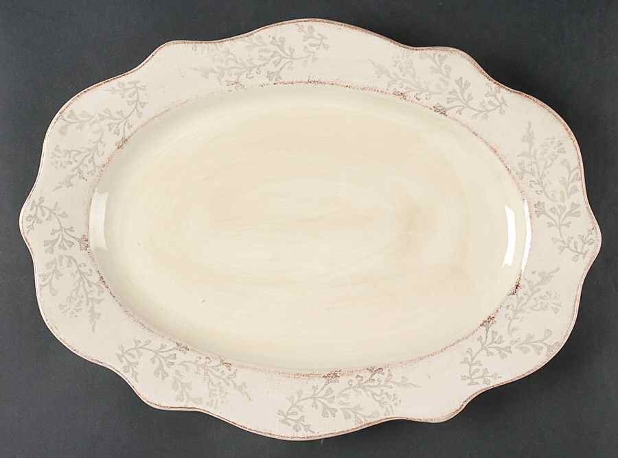 HMQ33 Brown 14" Oval Serving Platter by Home-1